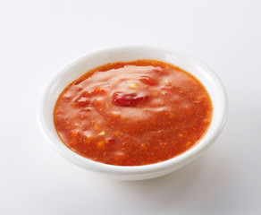 Delicious food with tomato minced meat sauce