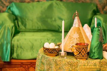 Cérémonie du henné avant mariage marocain