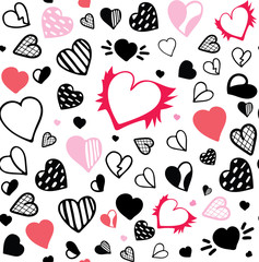 seamless pattern with hearts