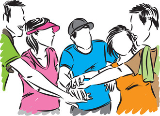 team concept vector illustration