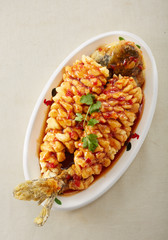 Delicious Chinese cuisine, sweet and sour fried fish