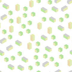 Light Green, Red vector seamless, isometric cover in polygonal style.