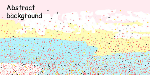 Confetti dots on a striped background