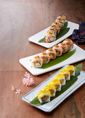 Delicious Japanese food, sushi combo