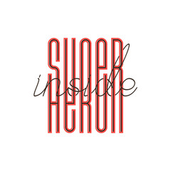 Modern super hero inside lettering, great design for any purposes. Vector graphic