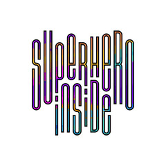 Modern super hero inside lettering, great design for any purposes. Vector graphic