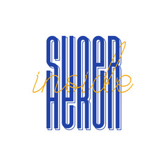 Modern super hero inside lettering, great design for any purposes. Vector graphic