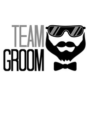 team cool sonnenbrille feiern groom ringe junggesellenabschied bachelor party spaß hochzeit heiraten bräutigam männer freunde crew anzug braut clipart logo design
