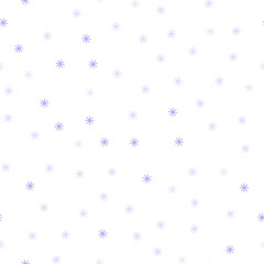 Light Purple vector seamless template with ice snowflakes.
