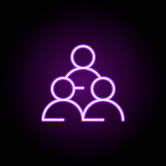 users icon. Elements of startups in neon style icons. Simple icon for websites, web design, mobile app, info graphics