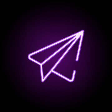 letter telegram icon. Elements of startups in neon style icons. Simple icon for websites, web design, mobile app, info graphics