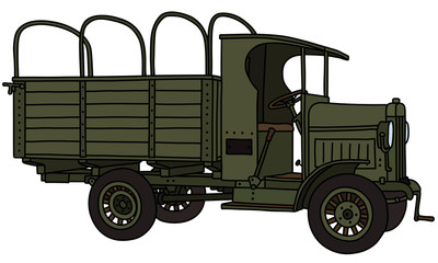 The vintage military truck