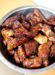 Closeup traditional Chinese barbecue pork
