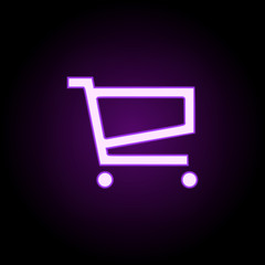 grocery shopping icon. Elements of web in neon style icons. Simple icon for websites, web design, mobile app, info graphics