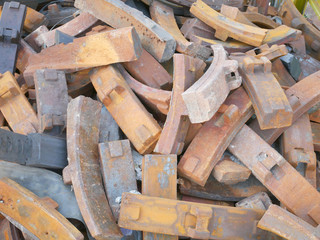 Background of brake parts of trains.