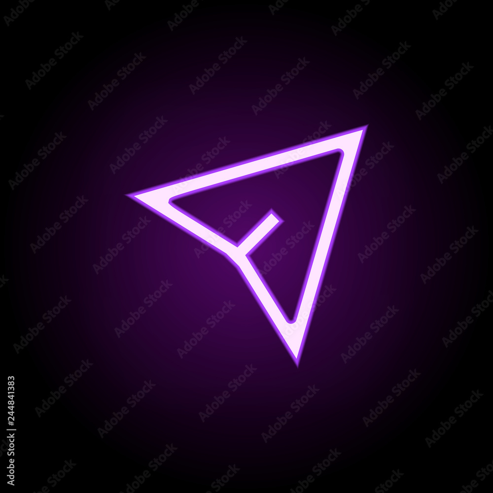 Poster cursor icon. elements of web in neon style icons. simple icon for websites, web design, mobile app, 