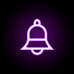 bell icon. Elements of web in neon style icons. Simple icon for websites, web design, mobile app, info graphics