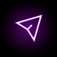 cursor icon. Elements of web in neon style icons. Simple icon for websites, web design, mobile app, info graphics