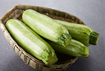 Fresh ingredients, zucchini
