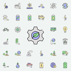 Eco energy icon. sustainable energy icons universal set for web and mobile