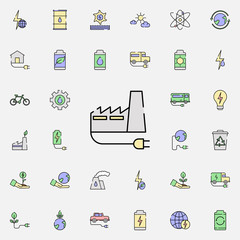Factory icon. sustainable energy icons universal set for web and mobile