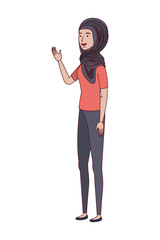 young woman standing avatar character