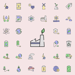 Eco Factory icon. sustainable energy icons universal set for web and mobile