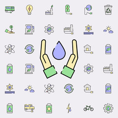 Hydro energy sustenance icon. sustainable energy icons universal set for web and mobile