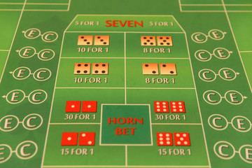 Gambling Poker Table and Chips