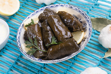 Stuffed grape leaves