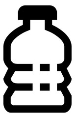 Plastic Water Bottle Vector Icon.eps