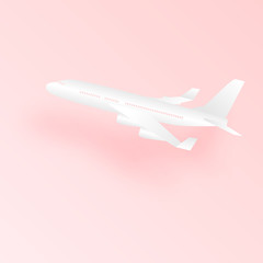 plane icon vector. plane sign on pink background. plane icon