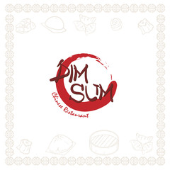 dim sum chinese restaurant food logo symbol graphic
