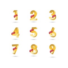 Year Anniversary Set Vector Template Design Illustration