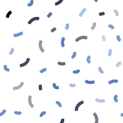 Dark BLUE vector seamless pattern with liquid shapes.