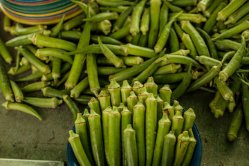 okras in a basket
