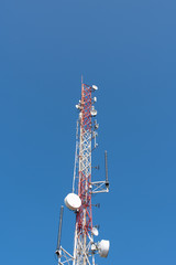 antenna on blue sky