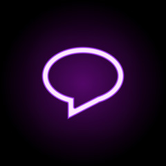 speech icon. Elements of web in neon style icons. Simple icon for websites, web design, mobile app, info graphics