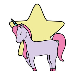 cute unicorn and star design