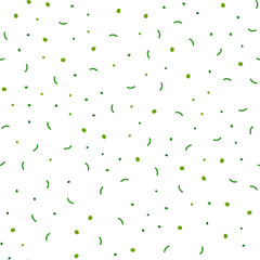 Light Green, Yellow vector seamless texture with disks, lines.