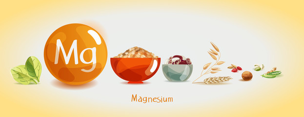 Magnesium in food.