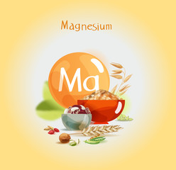 Magnesium in food.