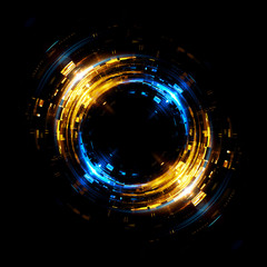 Vivid abstract background. Beautiful design of rotation frame.  .Mystical portal. Bright sphere...