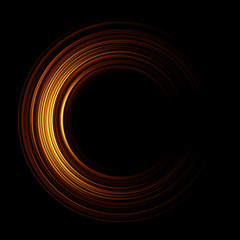 Vivid abstract background. Beautiful design of rotation frame.  .Mystical portal. Bright sphere lens. Rotating lines. Glow ring. .Magic neon ball. Led blurred swirl. Spiral glint lines.