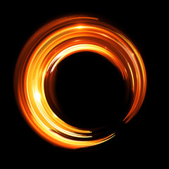 Vivid abstract background. Beautiful design of rotation frame.  .Mystical portal. Bright sphere lens. Rotating lines. Glow ring. .Magic neon ball. Led blurred swirl. Spiral glint lines.