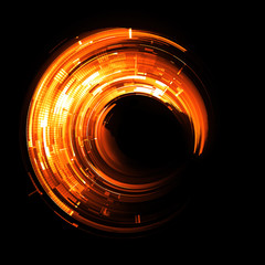 Vivid abstract background. Beautiful design of rotation frame.  .Mystical portal. Bright sphere lens. Rotating lines. Glow ring. .Magic neon ball. Led blurred swirl. Spiral glint lines.