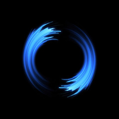 Vivid abstract background. Beautiful design of rotation frame.  .Mystical portal. Bright sphere lens. Rotating lines. Glow ring. .Magic neon ball. Led blurred swirl. Spiral glint lines.