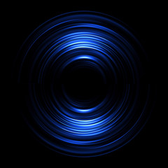 Vivid abstract background. Beautiful design of rotation frame.  .Mystical portal. Bright sphere lens. Rotating lines. Glow ring. .Magic neon ball. Led blurred swirl. Spiral glint lines.