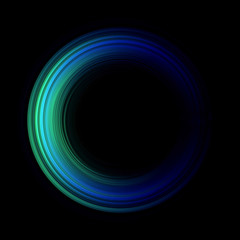 Vivid abstract background. Beautiful design of rotation frame.  .Mystical portal. Bright sphere lens. Rotating lines. Glow ring. .Magic neon ball. Led blurred swirl. Spiral glint lines.