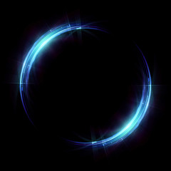 Vivid abstract background. Beautiful design of rotation frame.  .Mystical portal. Bright sphere lens. Rotating lines. Glow ring. .Magic neon ball. Led blurred swirl. Spiral glint lines.